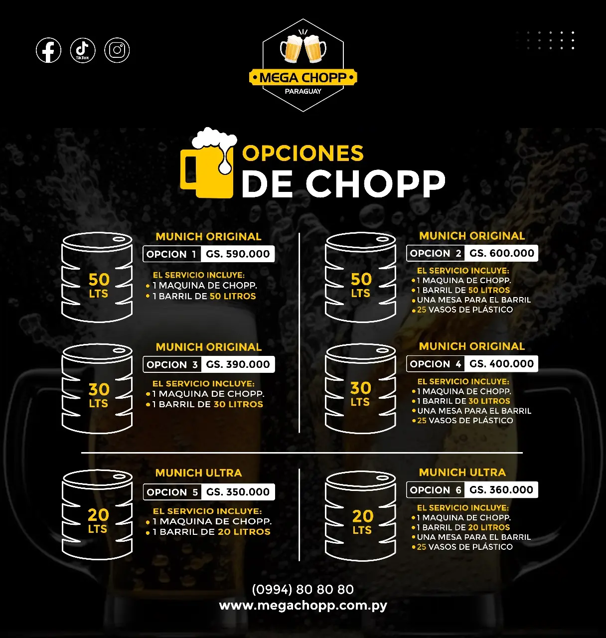 Delivery de chopp MUNICH 